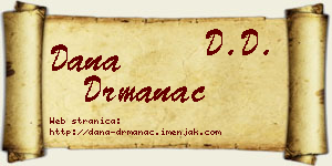 Dana Drmanac vizit kartica